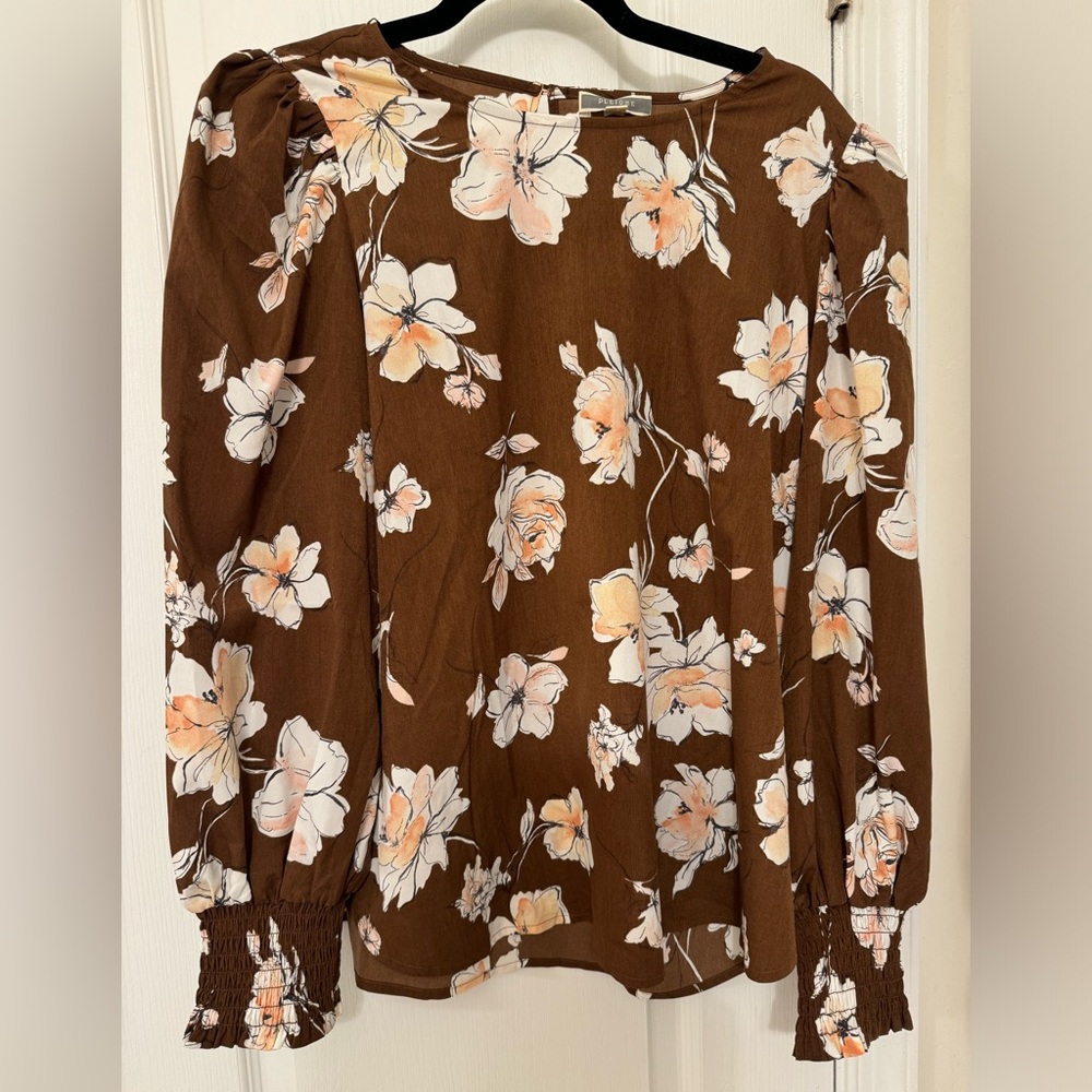 PLeione Brand Floral Blouse
